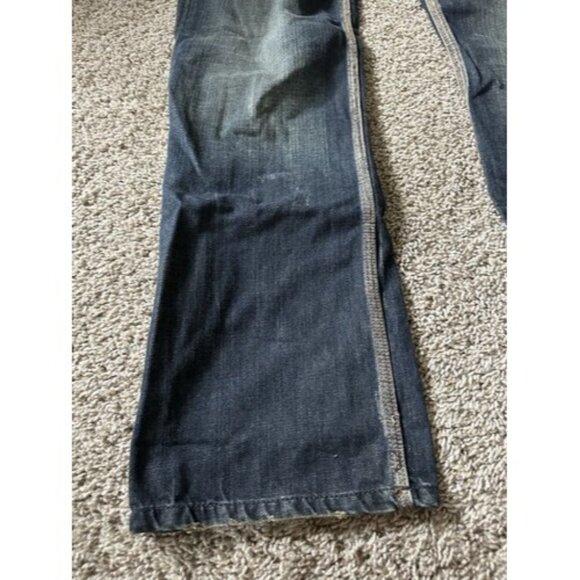 SYN Jeans Mens Blue Prankster Straight Pockets Size 40W X 34L Cotton Button Fly - Picture 2 of 16